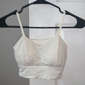 White Strappy Back Tank